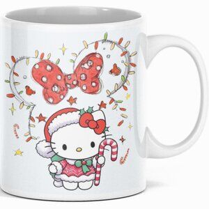 Hello Kitty Holiday Christmas Candy Cane Double-Sided Ceramic Coffee Mug
